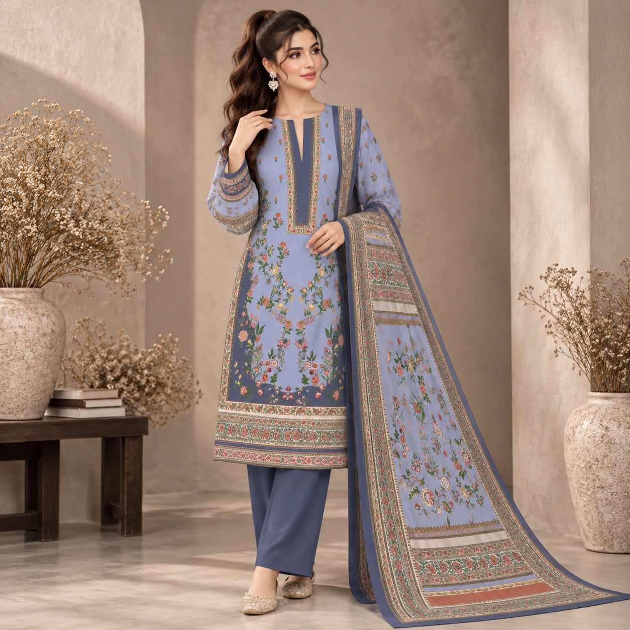 Mist Bloom Three Piece Dress TV-D021 - Navyastyle Mist Bloom three piece dress TV-D021 by Navyastyle