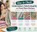 how to check embroidery stitch quality on three piece dresses